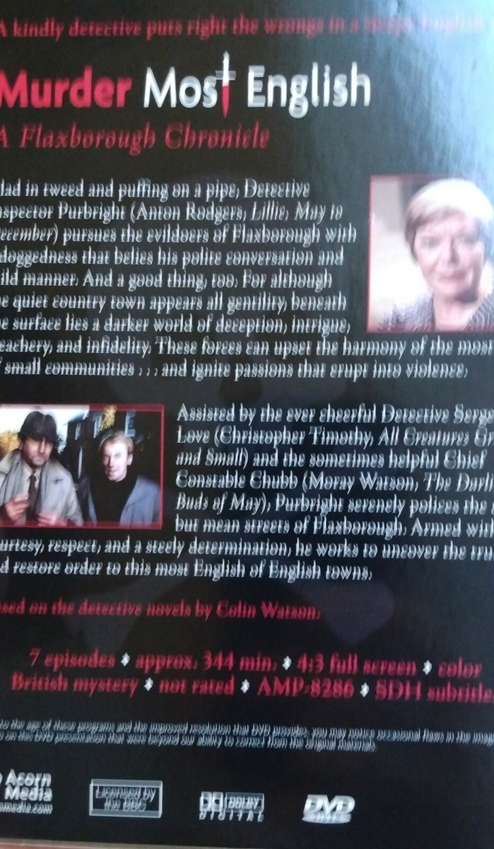 Murder Most English (A Flaxborough Chronicle) DVD BBC region
