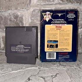 Nintendo NES Trojan gioco a 5 viti in scatola nera con scheda appendiabiti testato