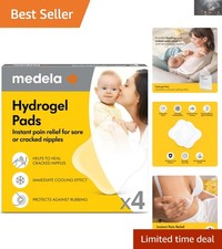 Cooling Hydrogel Pads for Sore Nipples: Instant Relief for New Mothers 4 Count