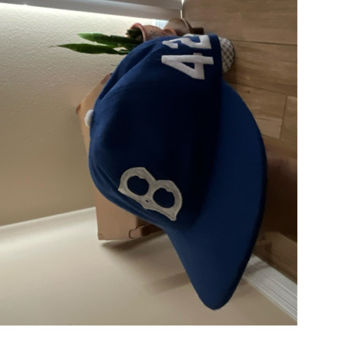 Jackie Robinson 42 UCLA Health Blue Adjustable Baseball Cap Hat One Size