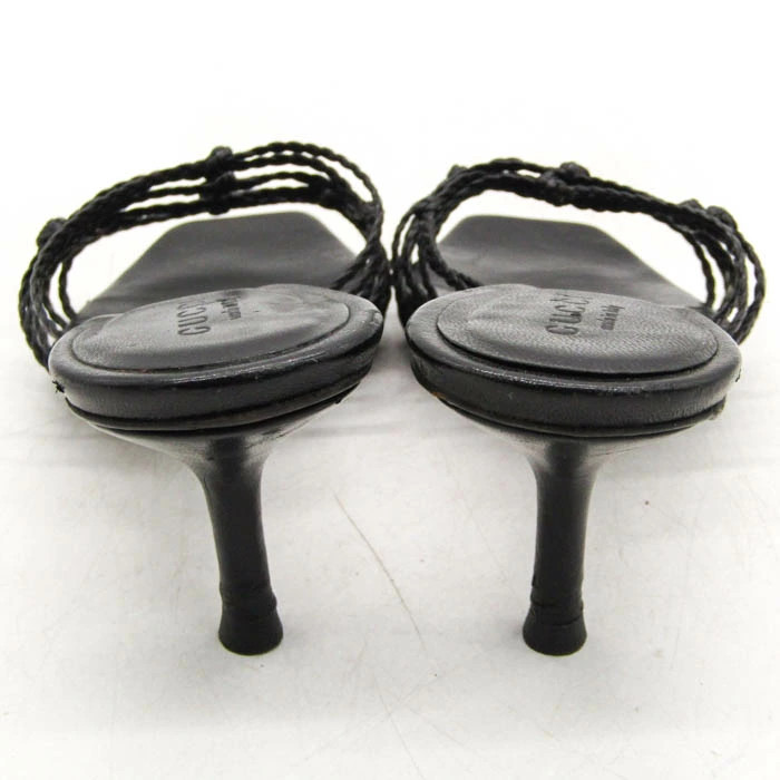 GUCCI Mule Sandals Brand Shoes Made in Italy Black Women's Size 35.5 Black thumbnail 5