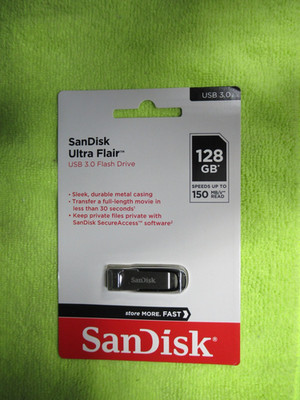 SanDisk Ultra Flair 128GB USB 3.0 Flash Drive - SDCZ73-128G-G46