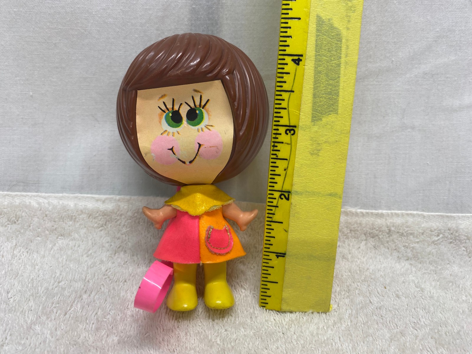 Vintage Talk Ups Doll Pull String Talking Toy Brunette Matte