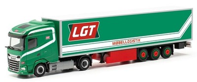 Herpa 317245 - DAF XG Koffer-Sattelzug ''LGT Logisitics'' Dänemark, H0/1:87 NEU