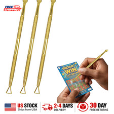 Lottery Ticket Scratch Tool 3 Pack Metal Easy Grip Fine Line Scratch Off Tool