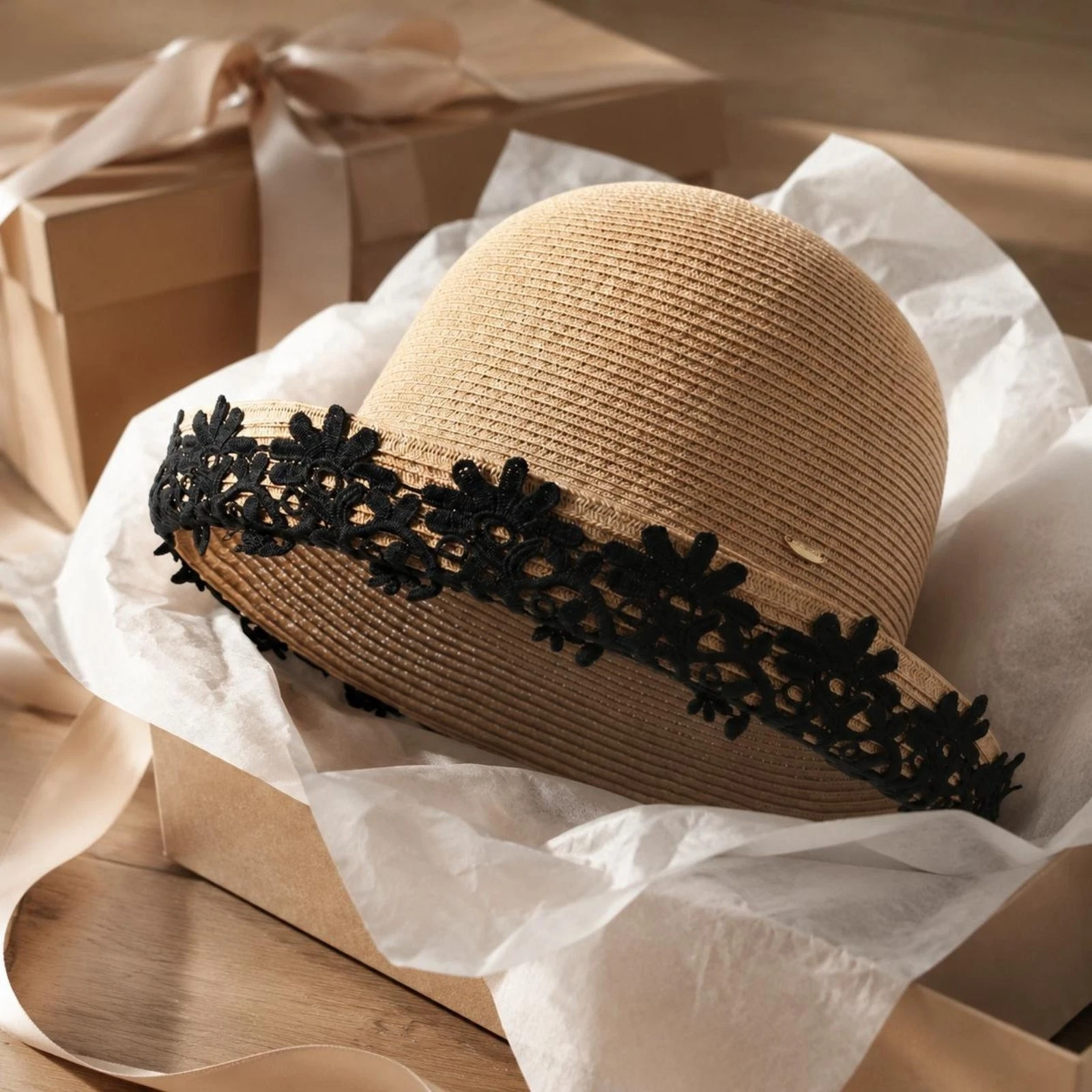 Flower Woven Hat Breathable Summer Accessory Lightweight for Women