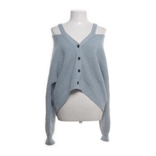 Strickjacke, Damen, Größe: L, Blau, Wolle, Rippenstrick #e7u