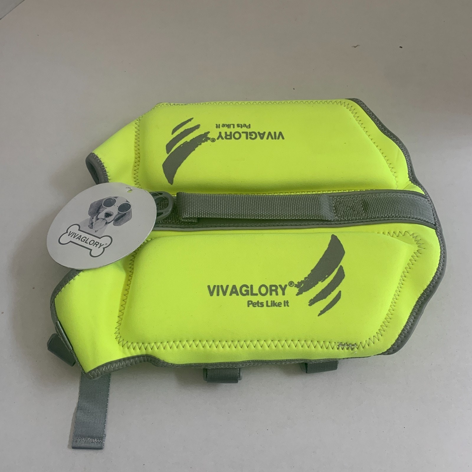 Vivaglory Ripstop Dog Life Vest Reflective & Adjustable Life Jacket Size M