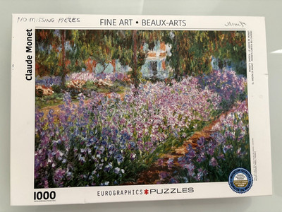 Eurographics 19 1/4'' X 26 5/8'' Claude Monet's Garden 1000 PC Jigsaw Puzzle