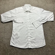 Eton Shirt Mens XL 17 1/2 White Slim Button Up Dress Shirt Long Sleeve Solid