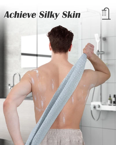Exfoliating Shower Towel - Japanese Exfoliating Washcloth for Body & Face, Du... - Imagen 2 de 7