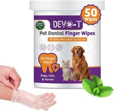 100 Natural Dog Teeth Cleaning Wipes Mint Scented  50 Count  Pet Teeth