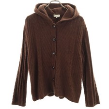 CHRISTIAN DIOR Vintage 90s Old Long Sleeve Cardigan L Brown Knit Women F/S from