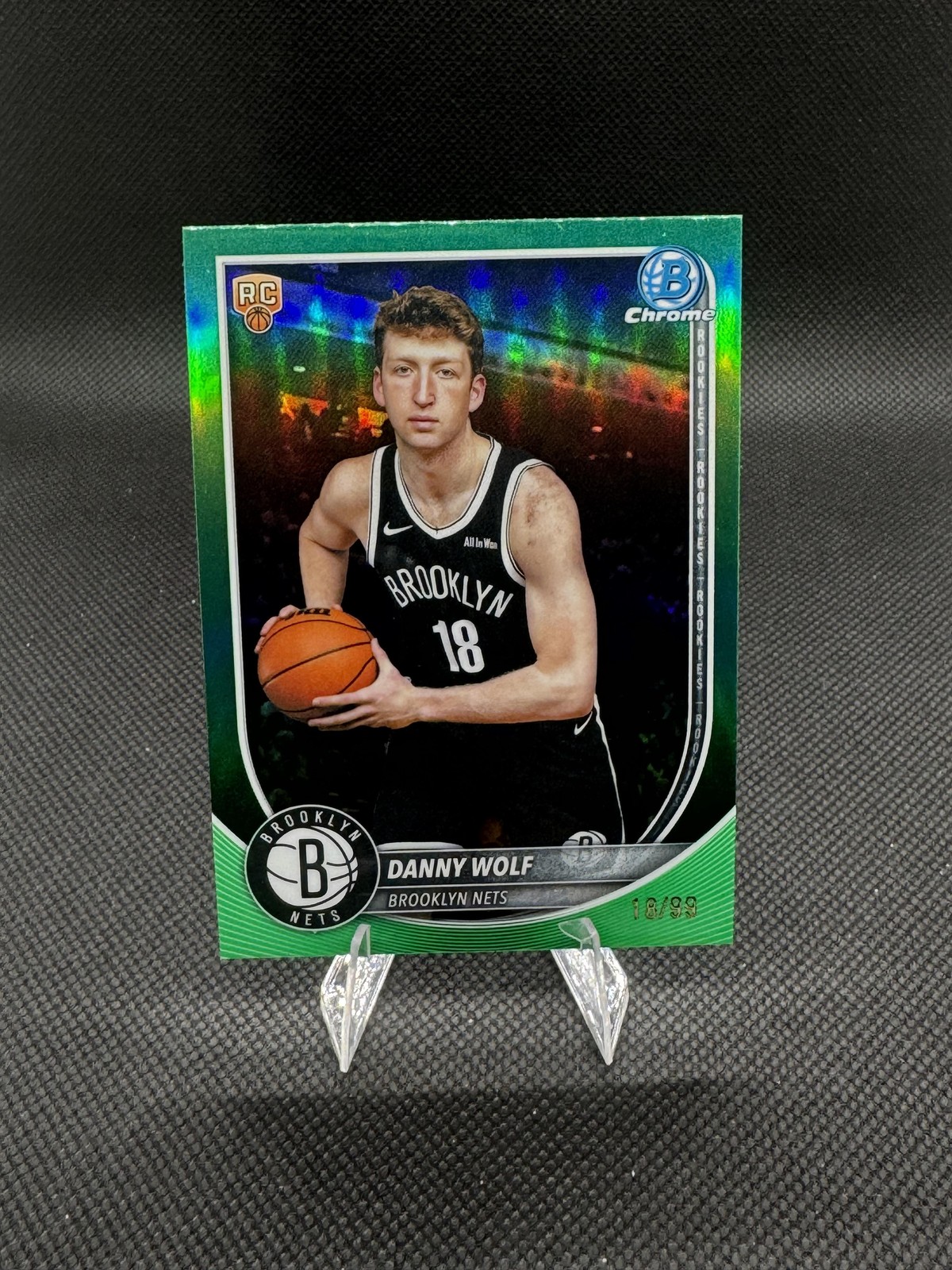 2025-26 Bowman #BCV-27 Danny Wolf Chrome Green Refractor #/99