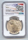 1923 Peace Dollar, NGC 100th Anniversary Label, MS-63