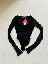 Ego black bodysuit BNWT long sleeve top tee blouse