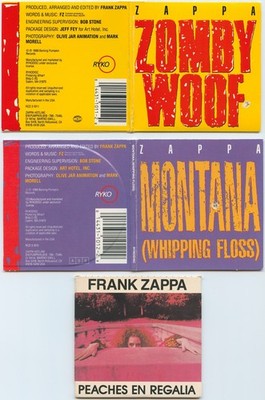 Frank Zappa | 3 CD Singles (3'' / 8 cm) | Zomby Woof, Montana, Peaches en regalia