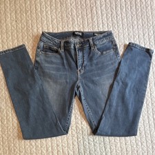 Buffalo David Bitton Women  s Blue Medium Wash Mid Rise Skinny Jeans