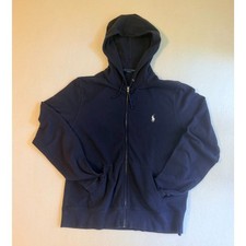 Full Set Polo Ralph Lauren Navy Hoodie Lounge Pants Set Pony Logo Cotton