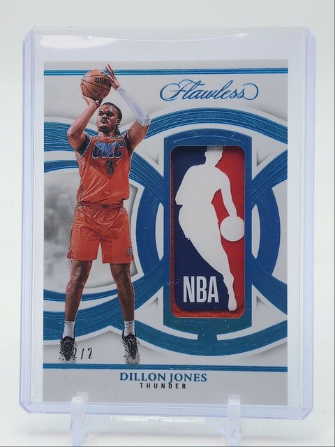 DILLON JONES 2024-25 FLAWLESS LOGOMAN ROOKIE PATCH PLATINUM RC 2/2 Q5759