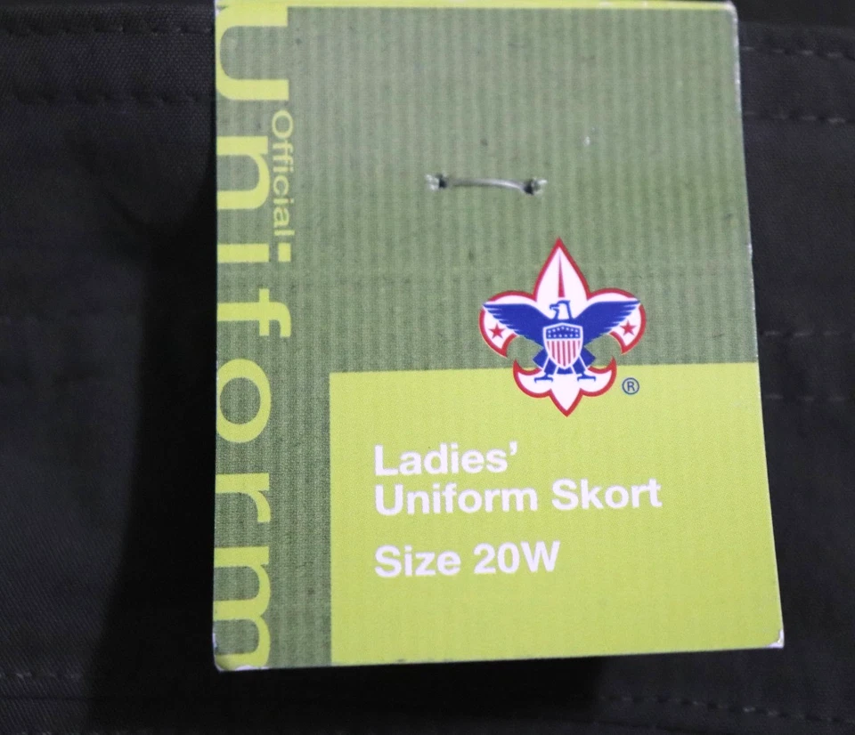 Boy Scouts of America Skort Mujer Talla 20W Verde Den Madre Aire Libre Uniforme Nuevo Foto 3 de 4