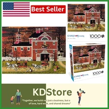 Charles Wysocki's Fire! 1000-Piece Puzzle – Nostalgic Americana for Adults