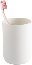 Bathroom Toothbrush Holder Cups, White Plastic Drinking Cups Mouthwash Cup
