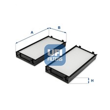 UFI Innenraumfilter 53.255.00 Partikelfilter für BMW X5 E71 E72 E70 X6 F15 F85