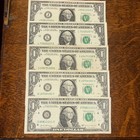 Five $1 Bills w/Over Ink on Number in Each Serial Number — photo 1