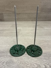 VINTAGE CAST IRON GREEN CASH REGISTER RECEIPT MESSAGE SPIKE