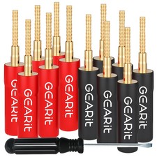 GEARit Flex Pin PVC - Spring Terminal Connectors , Black and Red
