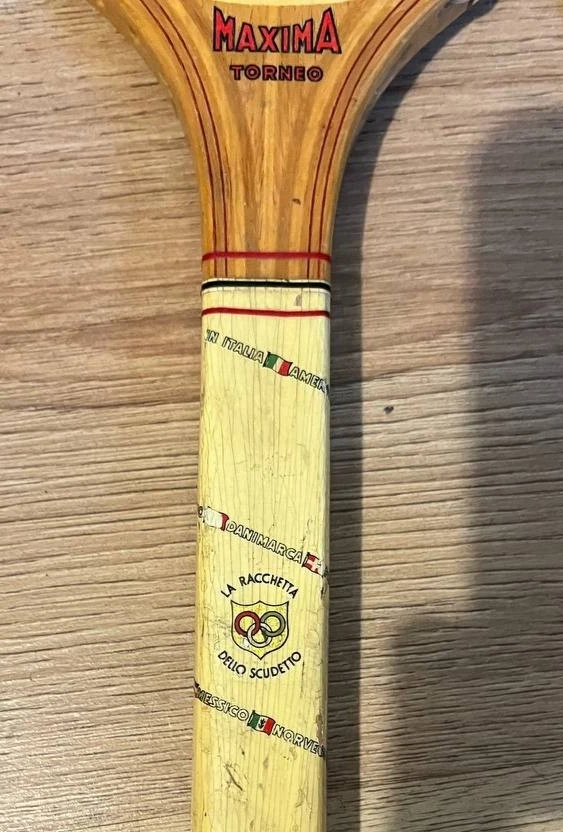 Racchetta da Tennis Maxima Torneo Vintage legno - Immagine 2 di 4