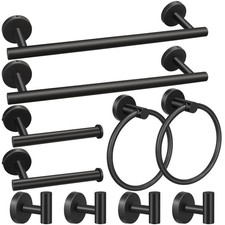 10pcs Bathroom Hardware Set, Including 16" Hand Towel Bars, Toilet Paper Hold...