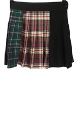 BERSHKA Gonna a pieghe Donna Gonna Taglia IT 38 nero-verde-rosso stile casual