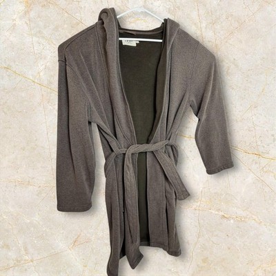 UGG For Men Robe Mens M/L Gray Hooded Fleece Belted Bath Lounge UA4099M