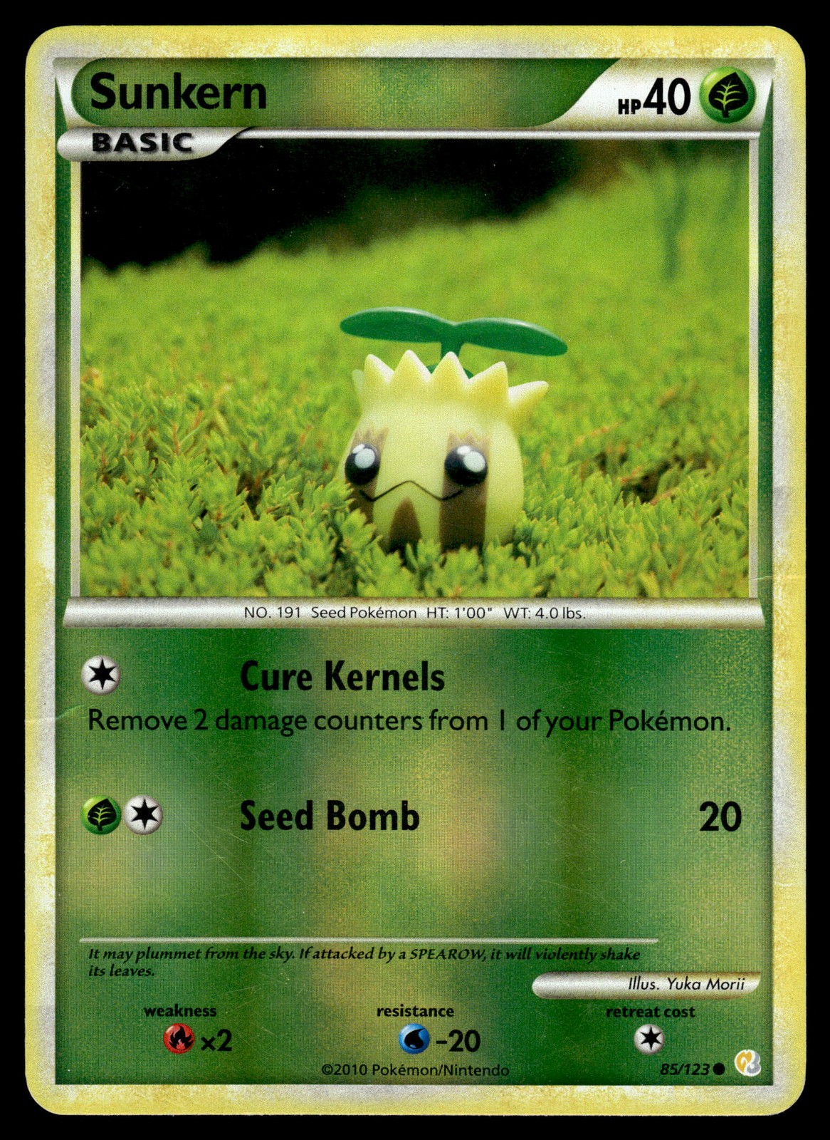 Sunkern Reverse Holo 85/123 HeartGold SoulSilver Pokemon