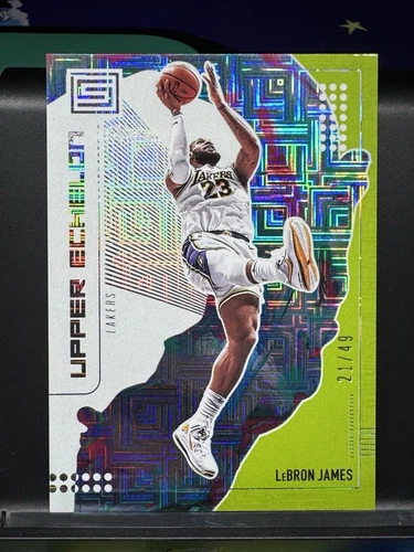 2019-20 Panini Status LeBron James Upper Echelon Green Escher Squares /49 Lakers
