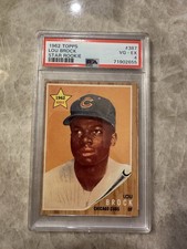 1962 Topps Lou Brock #387 Baseball Card PSA 4 VG-EX Chicago Cubs MLB Baseball