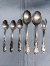 Amefa Holland AFS1 Stainless Steel Serving Spoon Tea Spoon Fork Lot Of 6