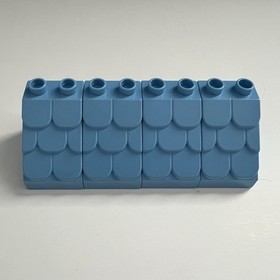 4 Lego Duplo 15580 Medium Blue House Roof Shingles Brick 10606 45025 10827 45021