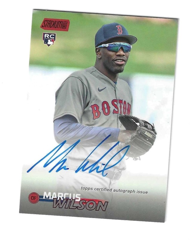 2023 Stadium Club Red Foil auto # /50 - Marcus Wilson rookie Boston Red Sox