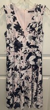 Tommy Hilfiger V-Neck Sleeveless Pink/blue/white floral dress 6