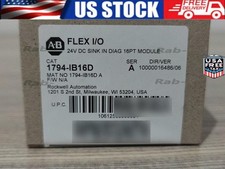 New Factory Sealed AB 1794-IB16D SER A Flex I/O Rev. A01 Input Module 1794IB16D