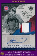 2017-18 Panini Court Kings Swatches Patches AUTOGRAPH #1 Andre Drummond AUTO /10