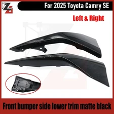 Front Bumper Side Lower Trim Black Fits 2025 Toyota Camry SE Left+Right Pair Set