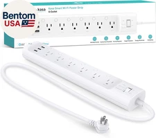 Plug Power Strip HS300, Surge Protector with 6 Individually Controlled Smart Out