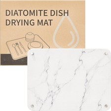 Stone Dish Drying Mat Kitchen Counter Quick Drying Diatomaceous Earth Dish