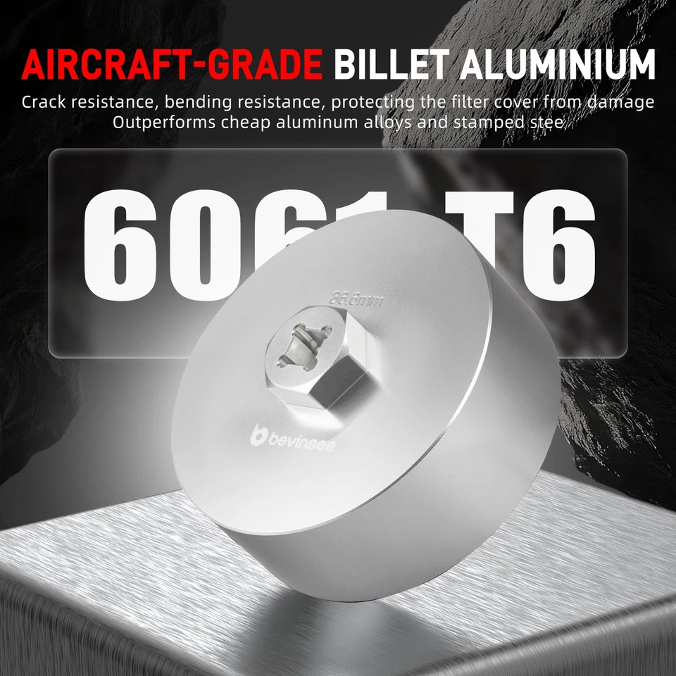 Llave de filtro de aceite de flauta 86,6 mm 16 tapa de carcasa de herramienta para BMW 320i 328i 335i 535i Foto 4 de 4