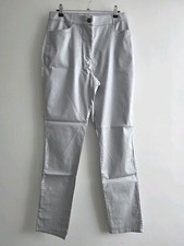 Kirsten Krog Silver Jewels Embellished Trousers UK 12 Straight Women's Designer