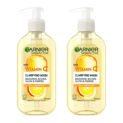 Garnier Skin Active Clarifying Wash Vitamin C 200 ml 2er Pack